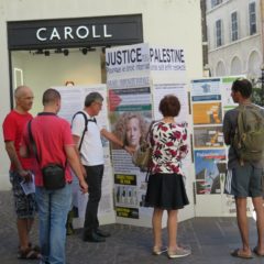 Le collectif « justice pour la Palestine » à Annecy ce Samedi 11 Août.