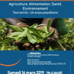 Ce samedi 16 mars, journée sur « Agriculture, Alimentation, Santé et environnement » à Poisy