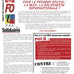 Premier mai à Annecy à l’appel de la CGT, FO, FSU et Solidaires.