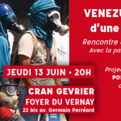 Jeudi 13 juin à Cran-Gevrier, rencontre avec Maurice Lemoine pour débattre sur le Vénézuela