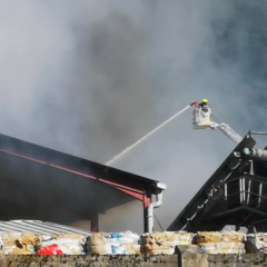 Incendie à Annecy dans l’entreprise de dépôt de déchets Trigénium-Tumbach à Vovray