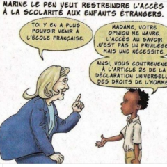 Marine Le Pen veut restreindre l&rsquo;accès à la scolarité aux enfants étrangers