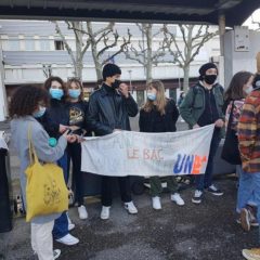 Mathis de l’UNL annonce de nouveaux blocages de lycées en Haute-Savoie le lundi 10 mai