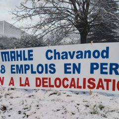 Mobilisation des salariés de MALHE à Chavanod contre le projet de fermeture de l’entreprise