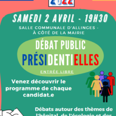 Débat public Présidentielles organisé par Attac Chablais samedi 2 avril à 19h30 à Allinges
