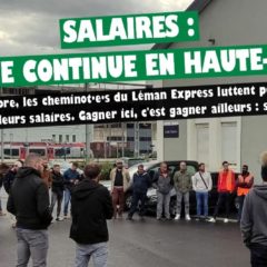 Les cheminot·es de Haute-Savoie luttent pour un salaire décent.