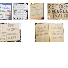 Les pancartes citoyennes du 28 mars rétrospectives