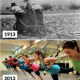Un siècle de fitness résumé en deux photos