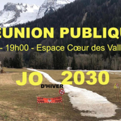 Le vendredi 14 juin à Thônes, les citoyens auront droit à des informations qui leur avaient été refusées sur les JO d’hiver en 2030