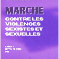 Samedi 23 Novembre à Annecy marche contre les violences sexistes et sexuelles