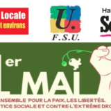 Manifestation du 1er mai à Annecy pour fêter les travailleurs et lutter contre l’extrême droite