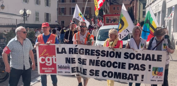 650 manifestants ont défilé à Annecy pour le 1er mai