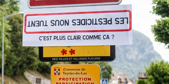 Les pesticides nous tuent ! Une mobilisation générale dans les Savoie avec la confédération  paysanne