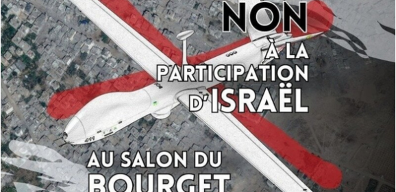 Mercredi 4 juin 18h manifestation à Annecy contre la participation d’Israël au salon du Bourget.