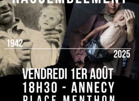 Ce vendredi 1er août, à Annecy, rassemblement pour dénoncer le génocide à Gaza