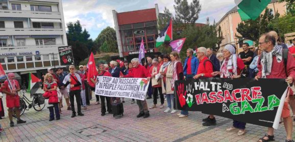 Ligne rouge pour dire stop au génocide de Gaza