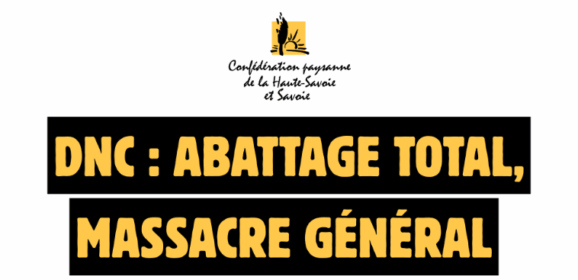Ce vendredi 8 août à Annecy, la confédération paysanne appelle à un rassemblement pour stopper le massacre des troupeaux.