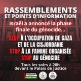 Rassemblements journaliers à Chambéry contre le génocide à Gaza