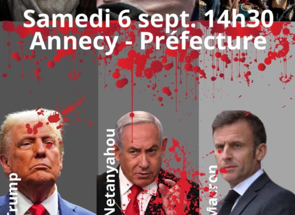 Samedi 6 septembre, manifestation pour la Palestine à Annecy