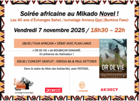7 novembre, au Mikado, soirée africaine avec le film « Or de vie »