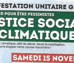 Samedi 15 novembre, manifestation à Genève pour la justice sociale et climatique