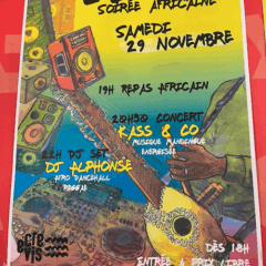 Samedi 29 novembre, soirée africaine à l’ecrevis