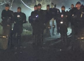 Le camp du dépôt pétrolier d&rsquo;Albens encerclé par les gendarmes