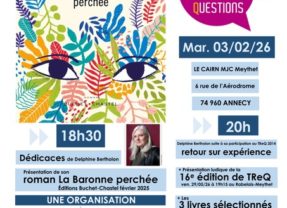 Mardi 3 février, lancement de la 16ème édition de trois romans en question à Meythet