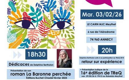 Mardi 3 février, lancement de la 16ème édition de trois romans en question à Meythet