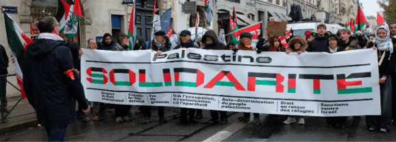 Près de 2000 personnes ont manifesté ce 28 mars à Lyon pour la Palestine