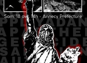 Samedi 18 avril, manifestation pour la Palestine à Annecy