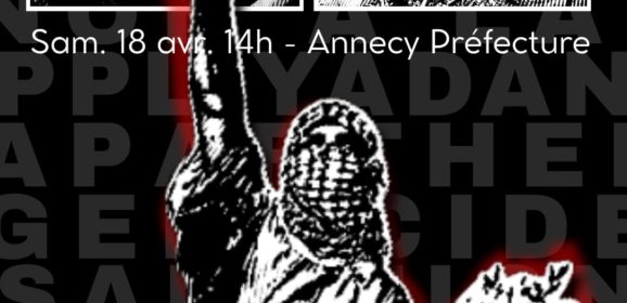 Samedi 18 avril, manifestation pour la Palestine à Annecy