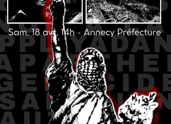 Samedi 18 avril, manifestation pour la Palestine à Annecy