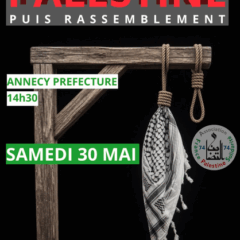  Samedi 30 mai, manifestation pour la Palestine à Annecy