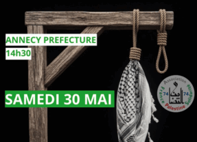  Samedi 30 mai, manifestation pour la Palestine à Annecy