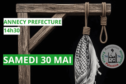  Samedi 30 mai, manifestation pour la Palestine à Annecy