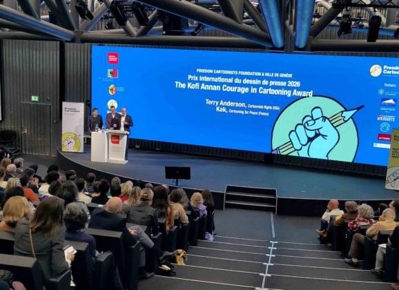 Stiglitz à Genève pour défendre la démocratie et le dessin de presse
