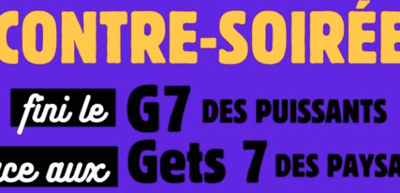 Vendredi 12 juin contre-soirée du G7 aux Gets