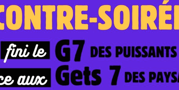 Vendredi 12 juin contre-soirée du G7 aux Gets