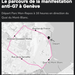 Une manifestation anti G7 ce dimanche 14 juin Genève sous contrôle policier renforcé