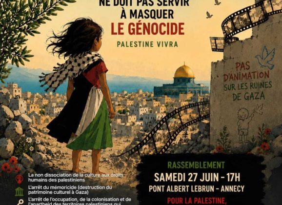 Rassemblement pour la Palestine samedi 27 juin à Annecy