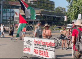 Rassemblement pour la Palestine devant le festival international du film d’Animation d’Annecy