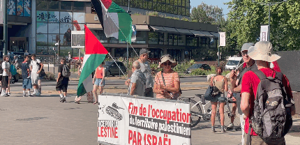 Rassemblement pour la Palestine devant le festival international du film d’Animation d’Annecy