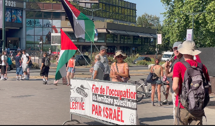 Rassemblement pour la Palestine devant le festival international du film d’Animation d’Annecy