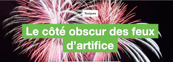 Les militants de Greenpeace explosent contre les feux d&rsquo;artifice. 