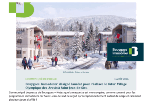 Une majorité d&rsquo;avis défavorables pour la consultation du village olympique de Saint Jean de Sixt
