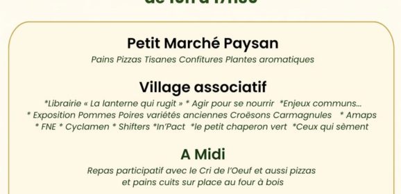 Samedi 3 octobre, à Annecy, rencontre au cœur de l’agriculture BIO , locale et de l’alimentation saine