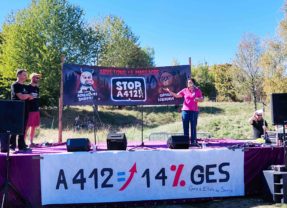 Mobilisation festive contre l&rsquo;A412 à Machilly : si le chantier avance, le front s’intensifie