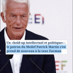 Le fraudeur, Patrick Martin, patron du Medef, pratique un véritable hold-up sur nos finances publiques et notre protection sociale