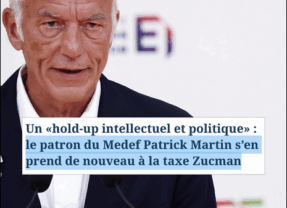 Le fraudeur, Patrick Martin, patron du Medef, pratique un véritable hold-up sur nos finances publiques et notre protection sociale